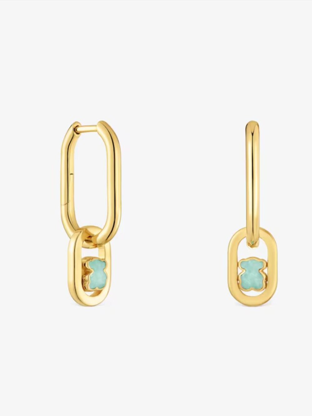 Tous Hoop earrings with 18K gold vermeil and amazonite Tous Camille